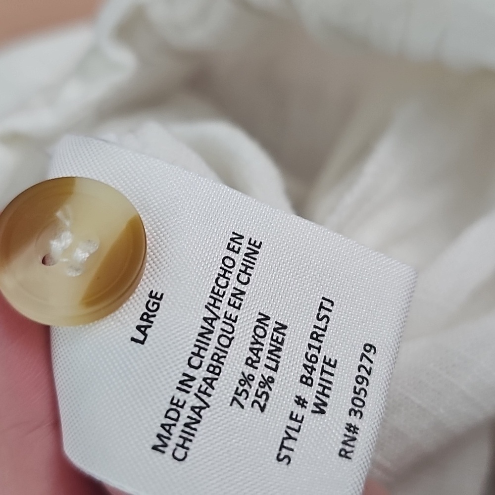 NWT Thread And Supply Women's White Linen Pants - Picture 7 of 8